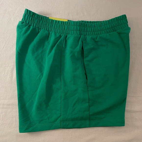 All In Motion High Rise Terry Shorts in Green - Picture 6 of 11